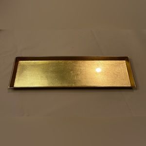 Gold decorative tray rectangle